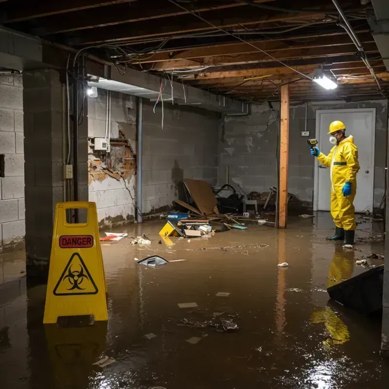 Flooded Basement Electrical Hazard in Oaklyn, NJ Property